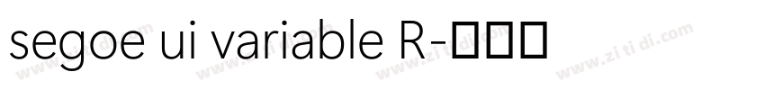 segoe ui variable R字体转换
